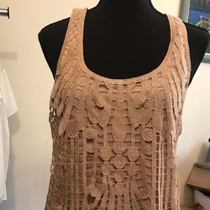Beige sleeveless Express top
